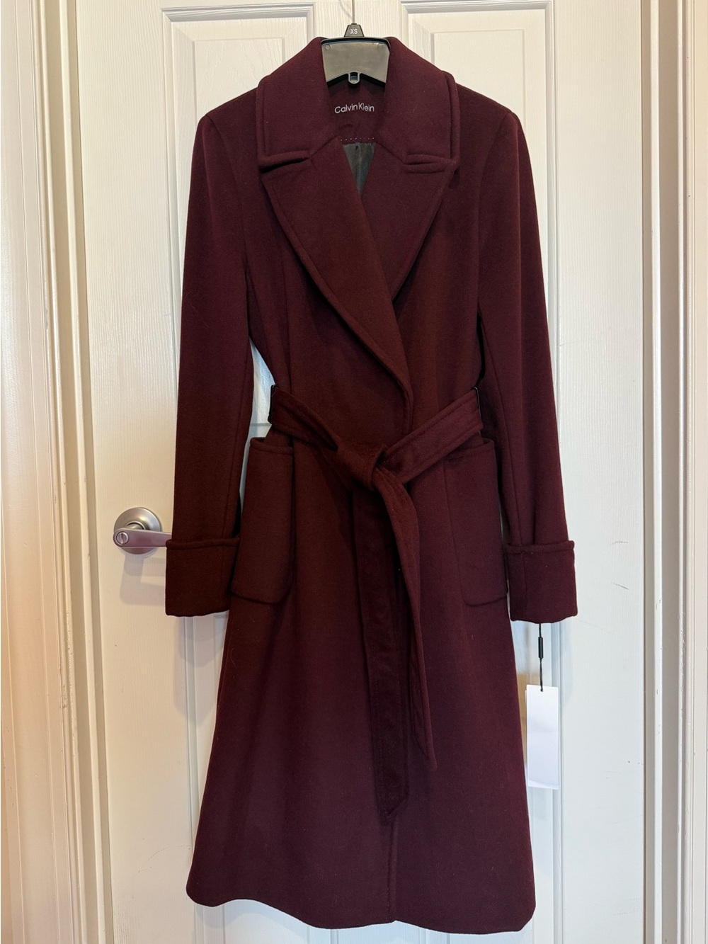 Calvin Klein Precious fiber blend- wine red Coat
